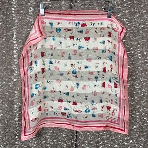 Jones New York Square Shopping Scarf Perfume Handbags Shoes Preppy